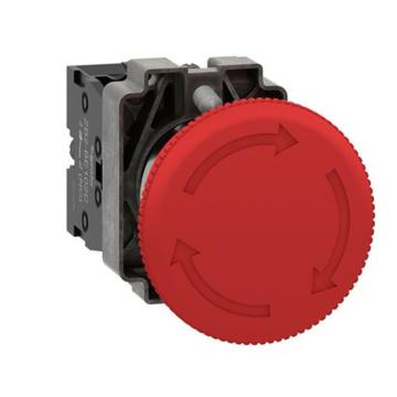 施耐德 XB2BS轉(zhuǎn)動復(fù)位鎖扣式急停按鈕，XB2BS542C （ZB2BZ102C+ZB2BS54C） 售賣規(guī)格：1個