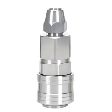 谦华智科 304不锈钢C式自锁型快速接头，304-SP40，快拧母头，接管外径12mm*内径8mm 售卖规格：1个