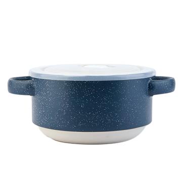 乐扣乐扣/LOCK&LOCK 餐具，YSH220011 冰蓝色 暮雪双耳碗 售卖规格：1套