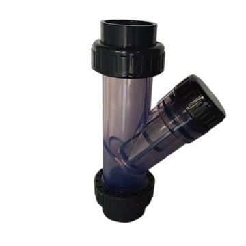 三佑塑业 UPVC透明Y型过滤器 双活接 60目滤网 耐酸碱腐蚀，UPVC，φ25mm/DN20 Y型过滤器 售卖规格：1台