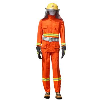 成楷科技 分体森林防火服 消防战斗服 可重复使用防护服套装5件套，CKB-SFZR01-XL 橙色 售卖规格：1套