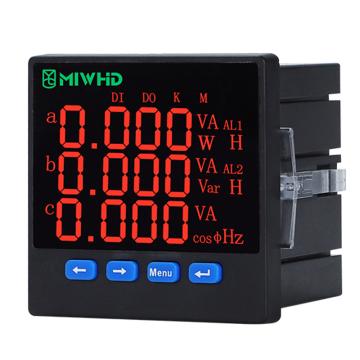 梅兰日兰 三相数码管多功能电表SUPE80-3S4，MLRL19SUPE80-3S4 220v 1A-5A 售卖规格：1盒