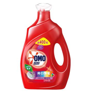 奥妙/OMO 洗衣液，亮白焕彩升级多效护色3.2kg(2.8kg+400g) 新老包装随机发货 售卖规格：1瓶