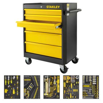 史丹利/STANLEY 304件通用工具组套 +6抽屉工具车，LT-304-23C 679×459×780（不含轮子尺寸） 售卖规格：1套
