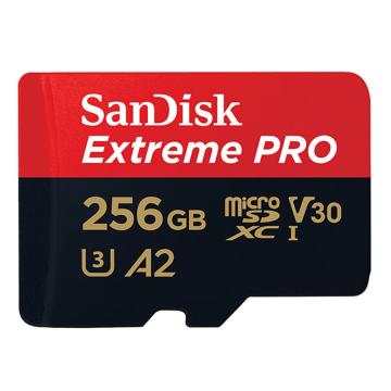 闪迪/SanDisk 存储卡，QXCZ/256G U3 C10 A2 V30 4K 至尊超极速移动版 读速190M/S,写速130M/S 售卖规格：1片