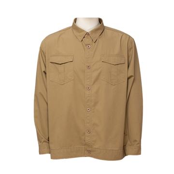 凯睿凯琦 春秋纯棉工作服上衣，FD2401006-175 100%纯棉，水洗免烫定型工艺，独立包装，土黄色 售卖规格：1袋