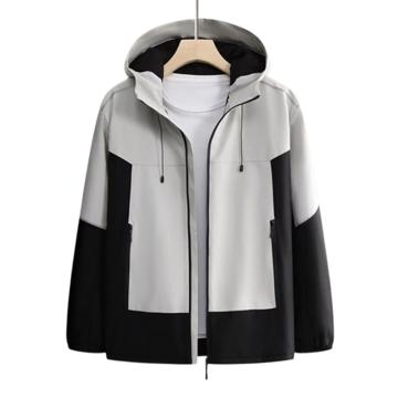 通瑞 一体式加厚冲锋衣，TR-6601-2XL 灰拼黑 售卖规格：1件