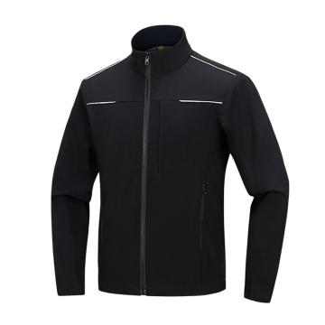英格杰家 秋冬软壳工作服夹克上衣，GYJ-6515-2XL 黑色 售卖规格：1件