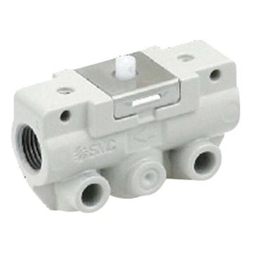 SMC 机控阀，VM130-01-00A 侧配管,基本式,二位三通,R1/8 售卖规格：1个