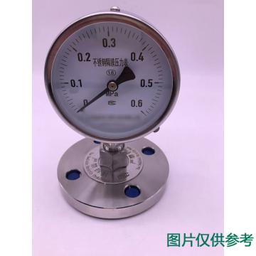Raxwell 不锈钢隔膜压力表，RODT0170 Y-100BF 0-1.0MPa 径向 DN25 售卖规格：1个