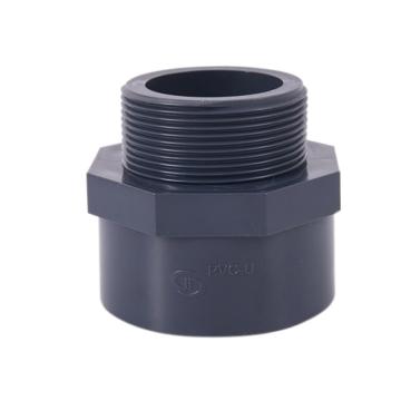 三佑塑业 UPVC外丝直接头 外牙接头 耐酸碱腐蚀，UPVC外丝，φ40mm DN32 售卖规格：1个