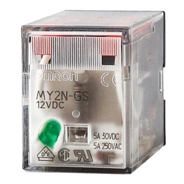 欧姆龙/OMRON 微型功率继电器含底座，MY2N-GS DC12V+PYFZ-08-E 售卖规格：1个