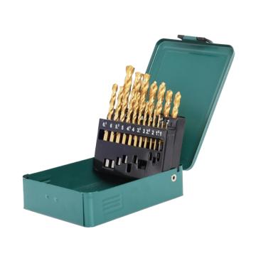 世达 19件高速钢全磨制镀钛麻花钻组套，52919A 1-10mm 售卖规格：19个/套