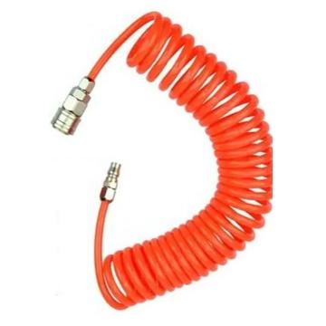 明威 PU弹簧管伸缩管，8x12-15m-橙 带手动全钢快接 售卖规格：1根