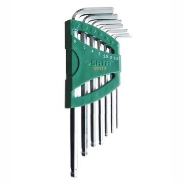 世達(dá) 內(nèi)六角扳手組套，7件加長球頭型，09113 售賣規(guī)格：1套