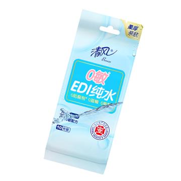 清风/Breeze 纯水单层湿纸巾，BWA10C3/BWA10C4（新老包装随机发货） 10片/包 180×180mm 售卖规格：60包/箱