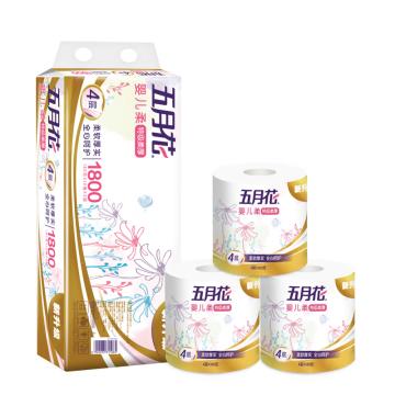 五月花/MAY FLOWER 3层180g婴儿柔卷筒卫生纸，A1131k1/A1131kA 105×138mm 售卖规格：10卷/提