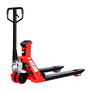 力拓中用 手动液压搬运车带秤，MNZD0.22057PU 模拟款纸质打印，精度0.2KG，载重(T)：2，货叉宽度555mm，PU轮叉长1150mm 售卖规格：1台