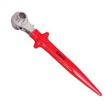 維度/WEDO 絕緣浸塑尖尾棘輪扳手，IN528-1719 售賣規(guī)格：1把