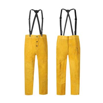 Raxwell 金黃色全皮焊接套裝（含全皮上身焊服M碼*1，全皮焊褲M碼*1），含定制logo，RW4707 售賣規(guī)格：1套