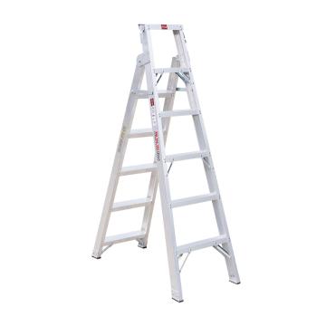 郑兴安 铝合金6步两用梯，LGPY-6 人字高度1800mm，单梯高度3200mm，最大宽度560mm，前后跨度1080mm，承重120kg 售卖规格：1架