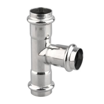 谦华智科 304不锈钢T型双卡压式薄壁等径正三通接头，KDS-DN60：管内径63.5mm-厚1.5mm-耐压PN16 售卖规格：1个