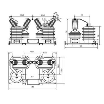 大北互 35KV户外组合式互感器，35/0.1kV 0.2 30VA；400/5 0.2S 20VA 31.5kA/3s，JLSZV-35W，400/5 售卖规格：1个