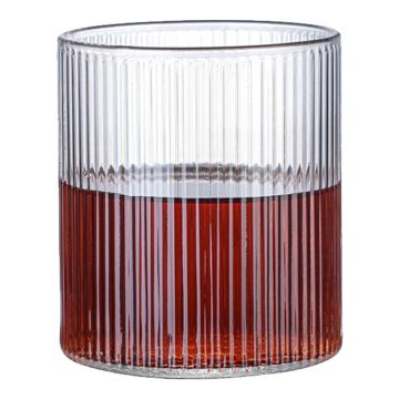 功成狮 竖纹玻璃杯，GUFD0460 高硼硅玻璃 售卖规格：1个