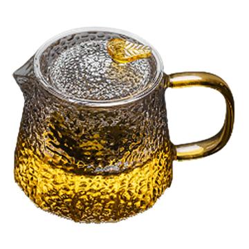 功成狮 玻璃煮茶壶锤纹茶具，GUFD0473 HFCWCJ-SYL500，500ML,锤纹，不含杯子 售卖规格：1个