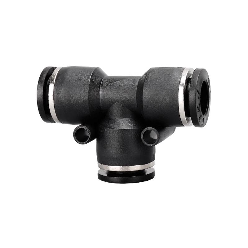 VRK 精品PE塑胶三通快速接头，T型三通PE10/黑色 售卖规格：1个