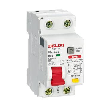德力西/DELIXI 微型剩余电流保护断路器，DZ47PLEC40G DZ47PLE 1P+N（N极可开闭） C 40A 过压 售卖规格：1个