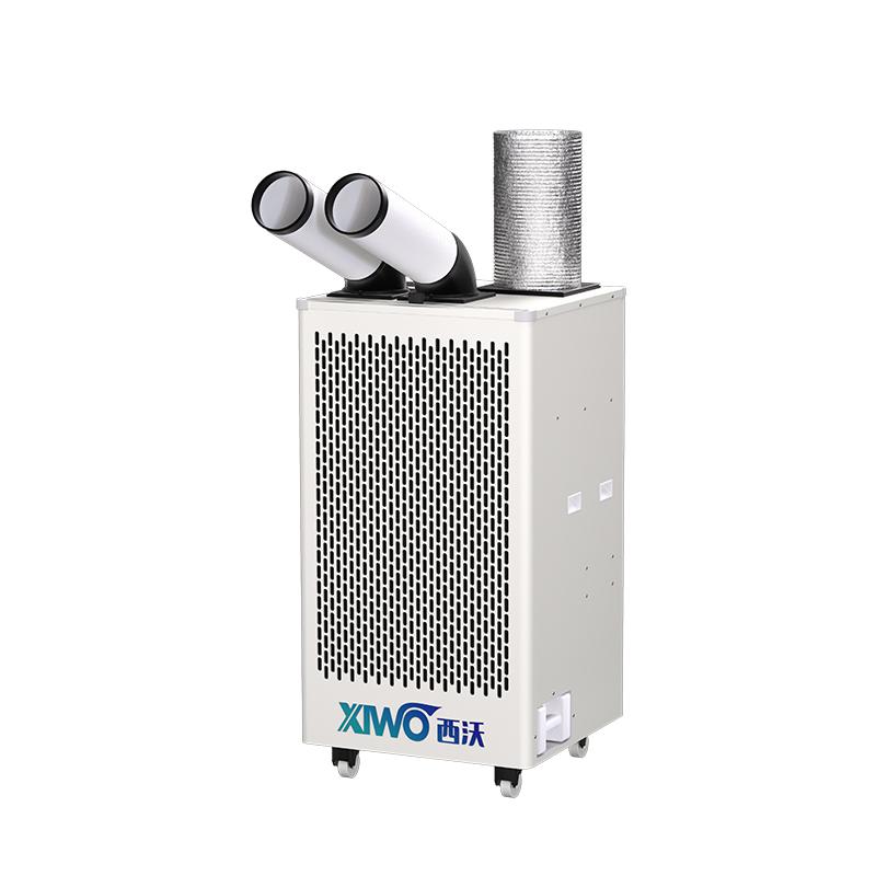 西沃 1.5P移动式工业冷气机，DNLN-1双管 ，制冷量3.8KW，风量500m³/h，220v，水箱容量5L，电脑冷暖款，双冷风管 售卖规格：1台