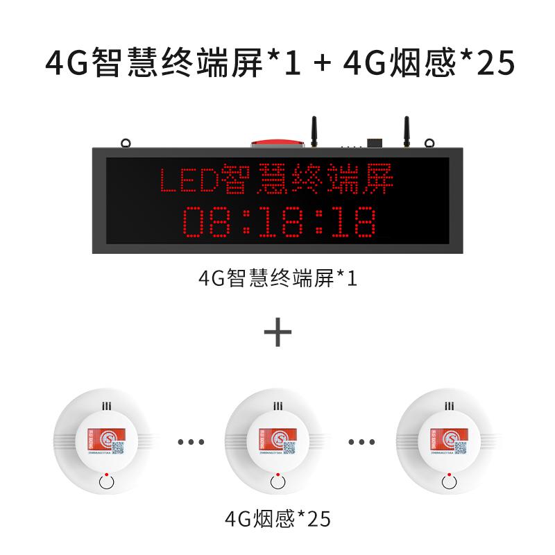 艾礼安 4G烟雾报警器25个，配套一台4G显示屏，4G烟感消防报警系统2 售卖规格：25个/套