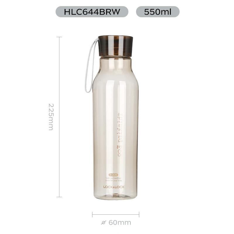 乐扣乐扣/LOCK&LOCK 一键式运动水杯，HLC644BRW-OCH 容量：550ml 颜色：棕色 箱规：18个/箱 材质：食品级PC材质 售卖规格：1个