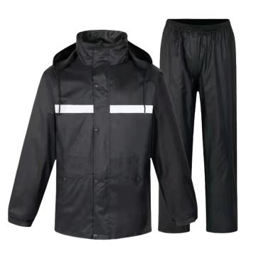 功成獅 分體雨衣套裝，GW8625 黑色雙層牛津布款 XL 上衣×1+褲子×1套 售賣(mài)規(guī)格：1套