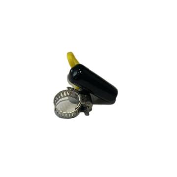 匠百匠 放散口保護帽 橡膠堵頭 氣嘴保護套,內(nèi)徑10mm 帶美式不銹鋼塑柄喉箍 售賣單位：套