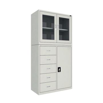 Raxwell 佰斯特聯(lián)名 防靜電工具柜,(上玻璃雙開(kāi)門(mén)柜,下六抽單開(kāi)門(mén)柜),鋼板厚(mm):1，CH-14-10E,不含安裝，RHSA0014 售賣(mài)規(guī)格：1臺(tái)