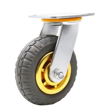 功成獅 高彈力輕音腳輪，GMWB0039GMWB0039 5寸萬(wàn)向腳輪 轉(zhuǎn)向輪 工業(yè)重型平板車手推車輪橡膠輪 售賣規(guī)格：1個(gè)