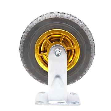 功成獅 高彈力輕音腳輪，GMWB0040GMWB0040 6寸定向腳輪 工業(yè)重型手推車輪橡膠固定輪子橡膠輪 售賣規(guī)格：1個(gè)