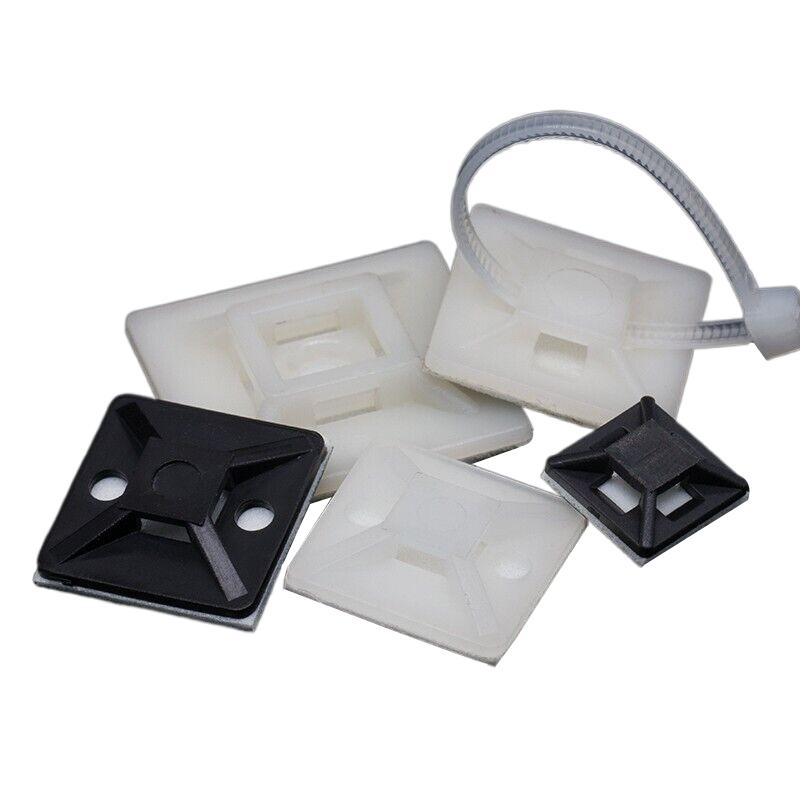 俱威 固定夹线卡子固定座尼龙扎带电线理线器固线夹，固线夹白色 售卖规格：100个/包