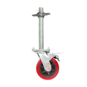 功成獅 腳手架平剎絲桿腳輪，GMWB0055GMWB0055 平剎絲桿款 絲桿腳手架腳輪 黑芯剎腳手架腳輪 售賣規(guī)格：1個(gè)