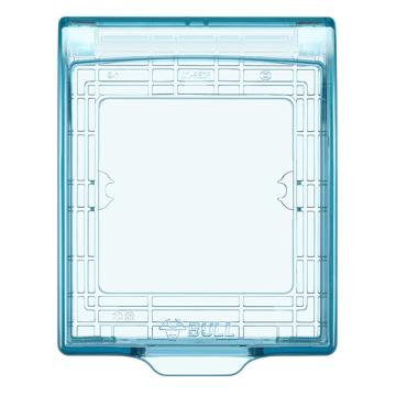 公牛 防溅盒防水盒 透明淡蓝色，F03BS 86型开关插座通用(仅暗装用)，有背胶 售卖规格：1个