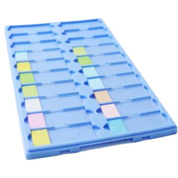 亞速旺/Asone 載玻片晾片板(帶蓋無隔斷) 20片用藍色，CC-4388-01 售賣規(guī)格：1個