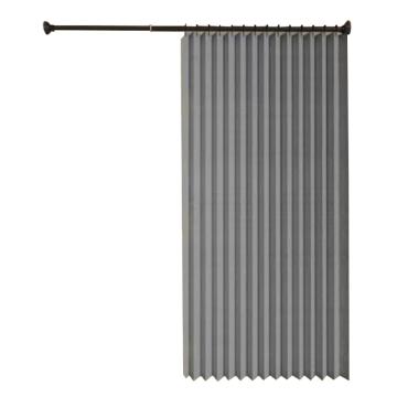 功成狮 浴帘含杆防水套装，GJCA0202GJCA0202 比萘灰折叠帘+黑杆 帘100cm宽 200cm高 售卖规格：1件