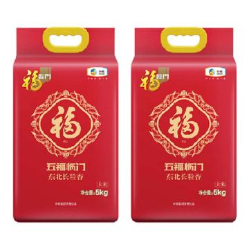 福临门 米，五福临门长粒香米5kg 售卖规格：4袋/箱