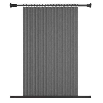 功成狮 浴帘含杆防水套装，GJCA0205GJCA0205 比萘灰折叠帘+黑杆+挡水条 帘120cm宽×200cm高 售卖规格：1件