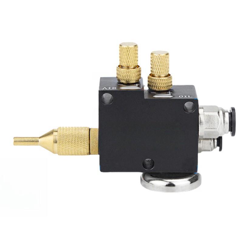 谦华智科 铝合金气动机床加工冷却喷雾器，Q-BPV-3000B 带磁座,连接出口内丝2分,进气口快插8mm,进液口快插4mm 售卖规格：1个
