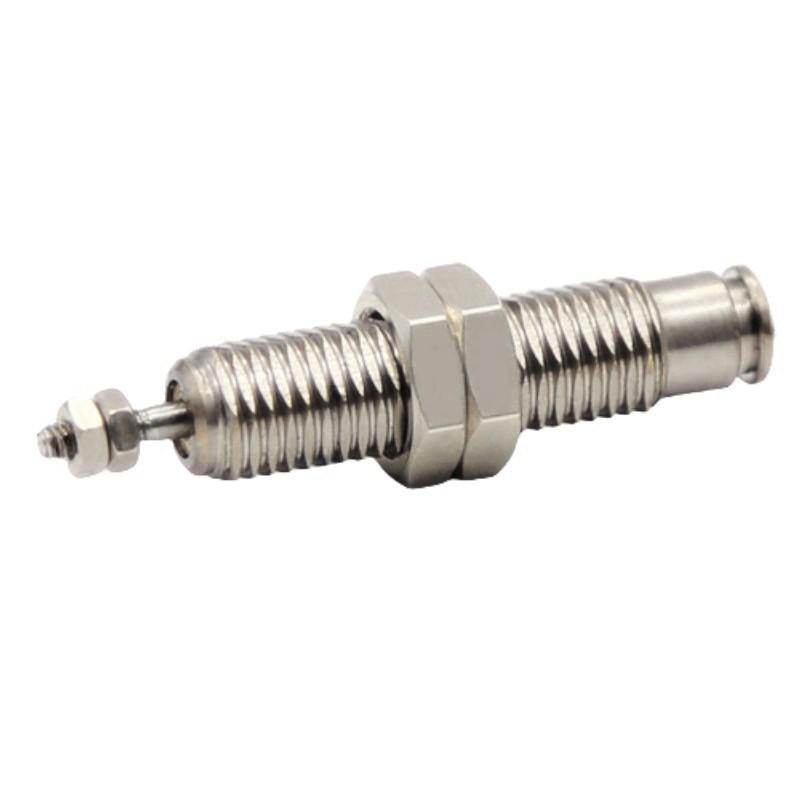 谦华智科 微型迷你外螺纹单作用针型气缸，MPE8-15 缸径8mm-行程15mm，进气孔内螺纹M5×0.8，活塞杆外螺纹M4×0.7 售卖规格：1个