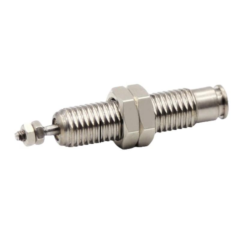 谦华智科 微型迷你外螺纹单作用针型气缸，CJPB6-20 缸径6mm-行程20mm，进气孔内螺纹M5×0.8，活塞杆外螺纹M3×0.5 售卖规格：1个