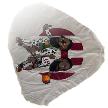 功成獅 舊衣服帶印花白色擦機(jī)布，GJIX0067 白色帶印花/約75%棉/35-80cm×35-80cm 售賣(mài)規(guī)格：25KG/包